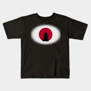 Mystic Fortress: Japanese Castle Kids T-Shirt